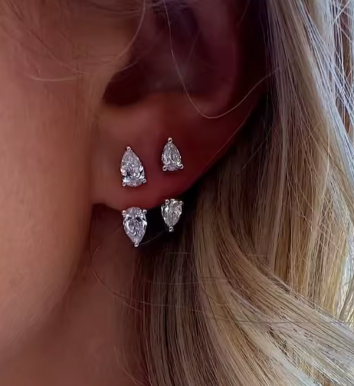 Elara Floating Diamond Earrings